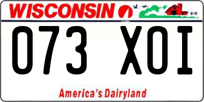 WI license plate 073XOI