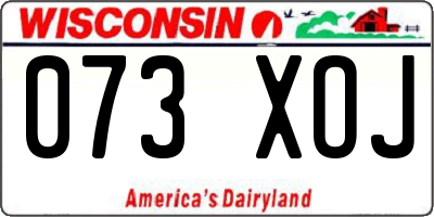 WI license plate 073XOJ