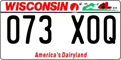 WI license plate 073XOQ