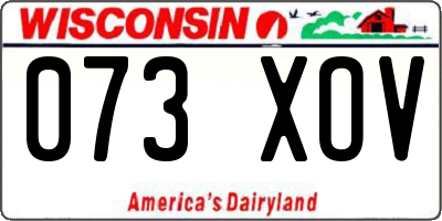 WI license plate 073XOV