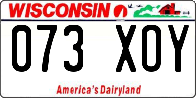 WI license plate 073XOY