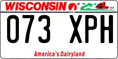 WI license plate 073XPH