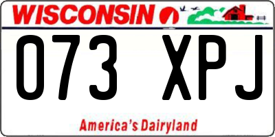 WI license plate 073XPJ