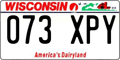WI license plate 073XPY
