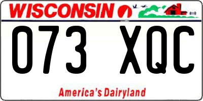 WI license plate 073XQC