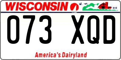 WI license plate 073XQD