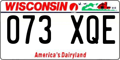 WI license plate 073XQE
