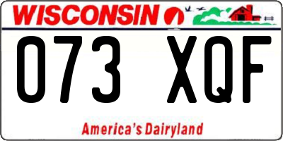 WI license plate 073XQF