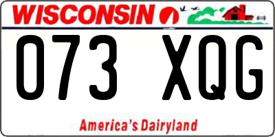 WI license plate 073XQG
