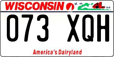 WI license plate 073XQH