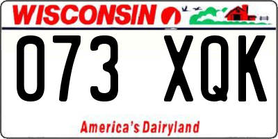 WI license plate 073XQK