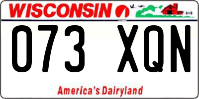 WI license plate 073XQN
