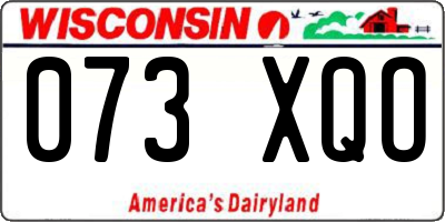 WI license plate 073XQO