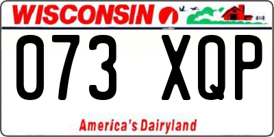 WI license plate 073XQP