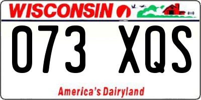 WI license plate 073XQS