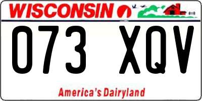 WI license plate 073XQV