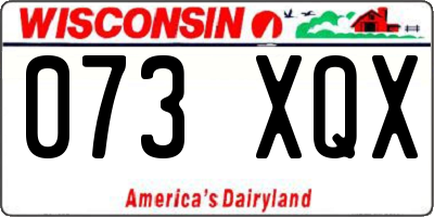 WI license plate 073XQX