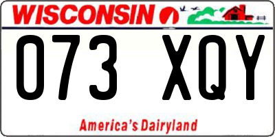 WI license plate 073XQY