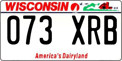 WI license plate 073XRB
