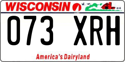 WI license plate 073XRH