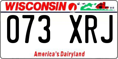 WI license plate 073XRJ