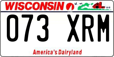 WI license plate 073XRM