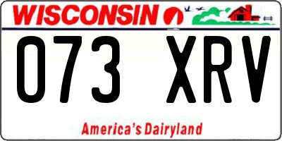 WI license plate 073XRV