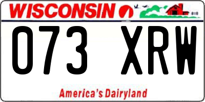 WI license plate 073XRW