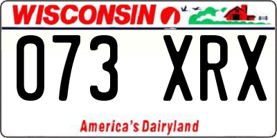 WI license plate 073XRX