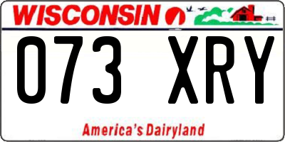 WI license plate 073XRY