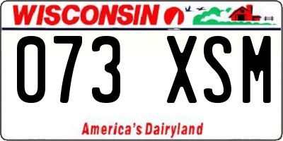 WI license plate 073XSM