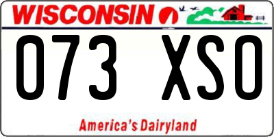 WI license plate 073XSO