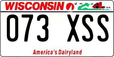 WI license plate 073XSS