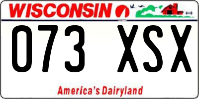 WI license plate 073XSX