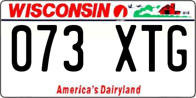 WI license plate 073XTG