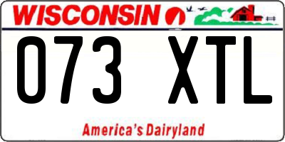 WI license plate 073XTL