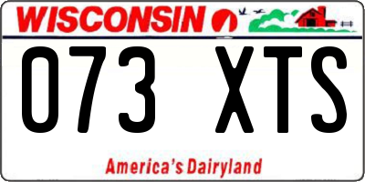 WI license plate 073XTS