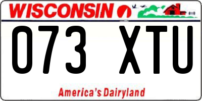 WI license plate 073XTU