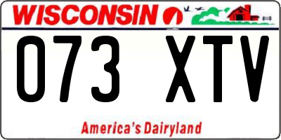 WI license plate 073XTV
