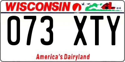 WI license plate 073XTY