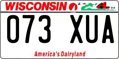 WI license plate 073XUA