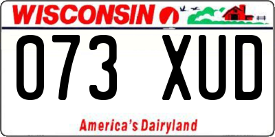 WI license plate 073XUD