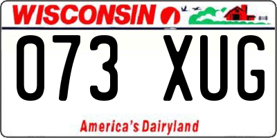 WI license plate 073XUG