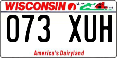 WI license plate 073XUH