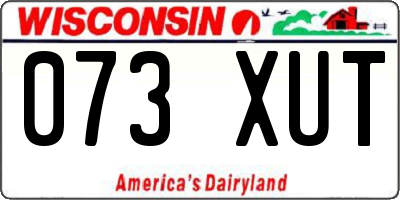 WI license plate 073XUT
