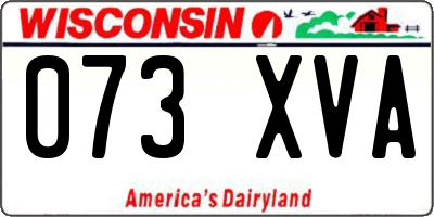 WI license plate 073XVA