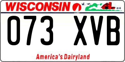 WI license plate 073XVB