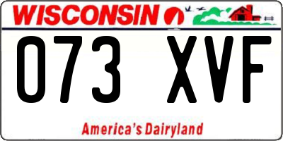 WI license plate 073XVF