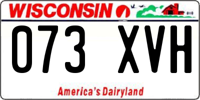 WI license plate 073XVH