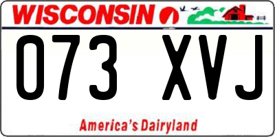 WI license plate 073XVJ